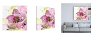 Trademark Global Dawn Derma Pink Flower in the Snow Canvas Art - 15.5" x 21"